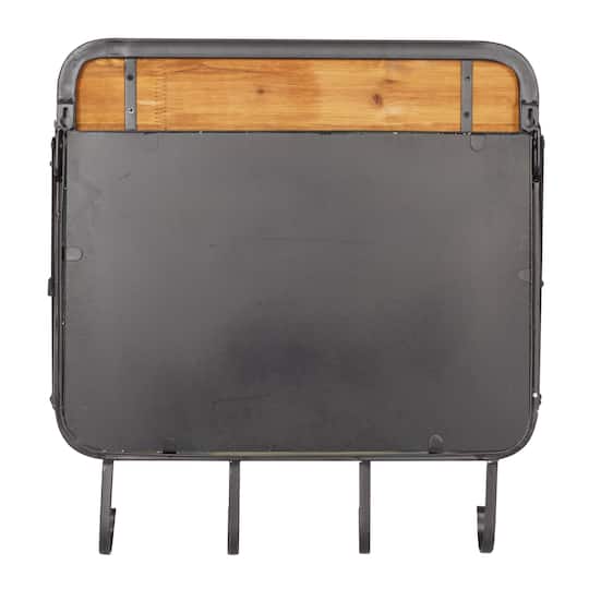 Brown Metal Industrial Wall Hook, 19" x 19" x 14"